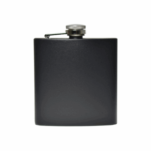 Engraved Black 6oz Flask - Military themed