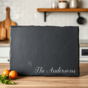 Engraved Slate Cheese Board Last Name