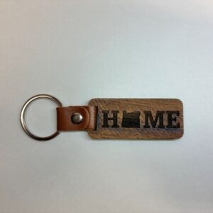 Engraved Wood Keychain