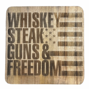 Whiskey Engraved Acacia Trivet