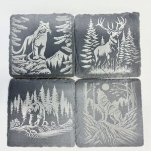 Wildlife Engraved Slate Coasters