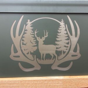 Deer Silhouette engraved on Ammo Can