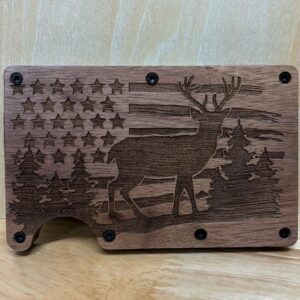 Engraved Wood Minimalist Wallet