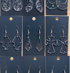 Crystal Series laser-cut earrings